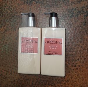 LOT of 2 FACTORY SEALED C.O. Bigelow Vanilla Birch Body Lotion Bottles 11.6 oz
